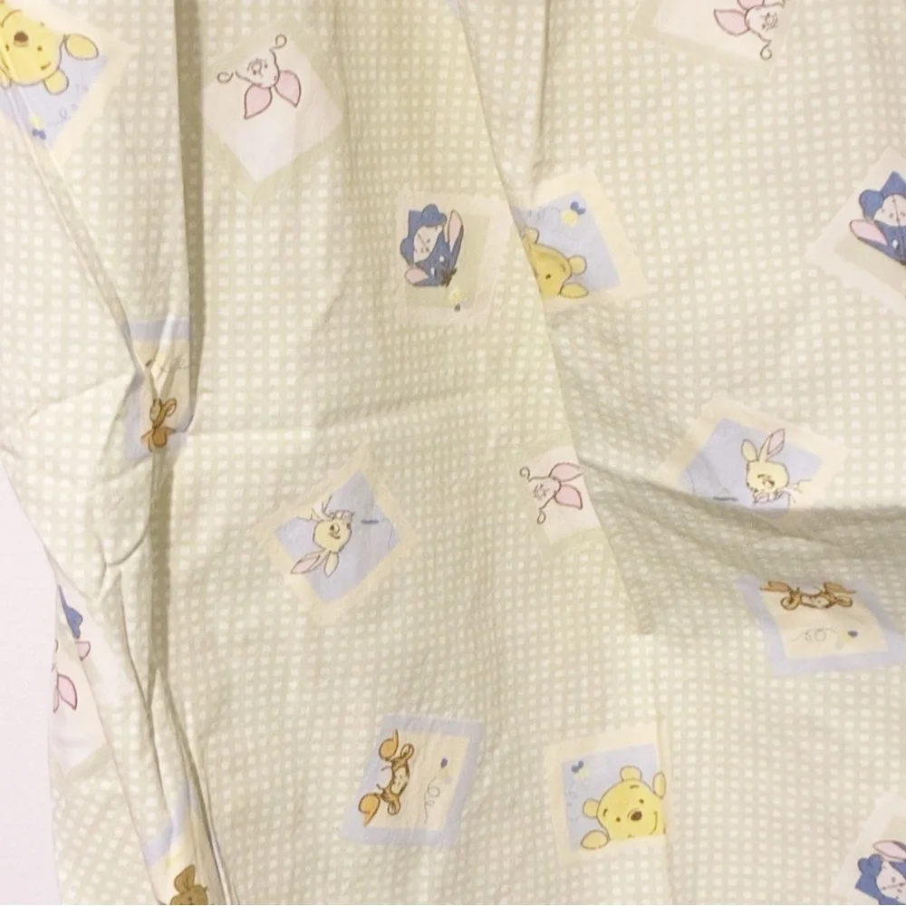 Vintage Disney Baby‎ Winnie-the-Pooh & Friends Yellow Crib/Toddler Fitted Sheet_3